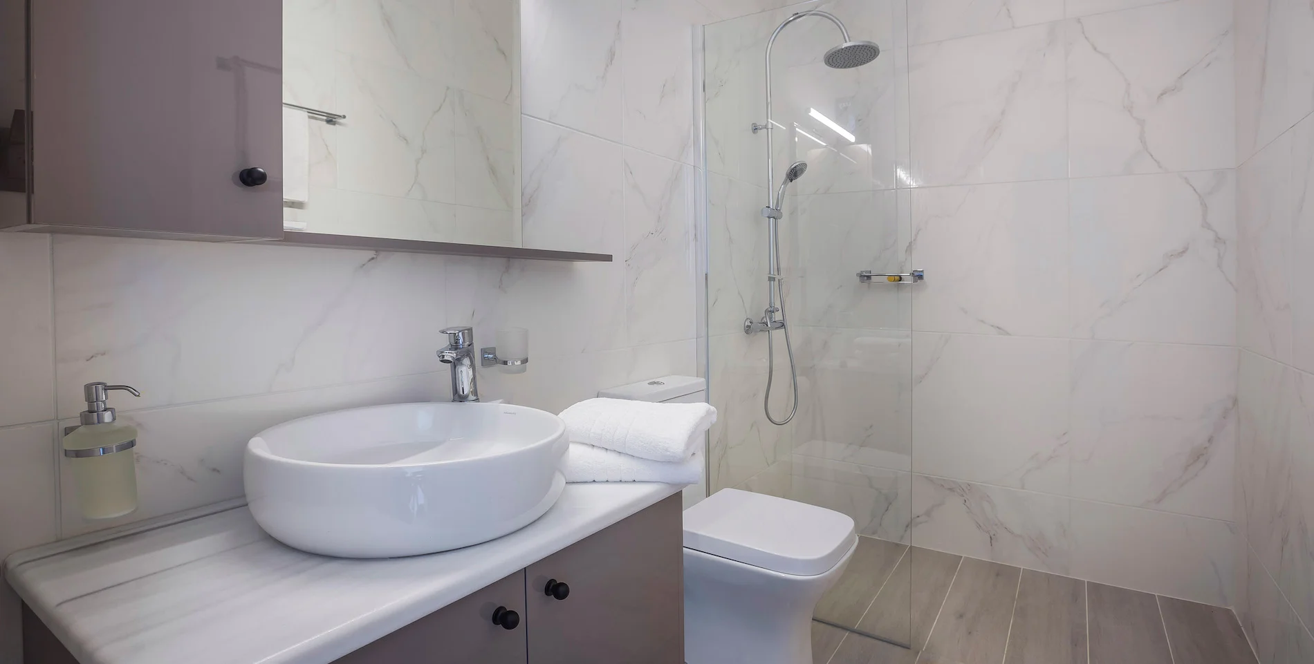 Modern interior design in seafront villa Kefalonia